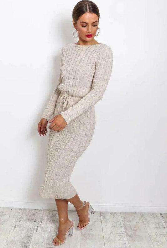 Ladies women cable knit rop